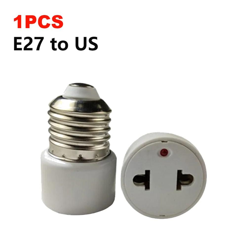 10-1PCS E27 to EU US Converter Lamp Socket Light Holder LED Bulb Lighting Outlet Plug E27 EU US Plug Socket Accessories