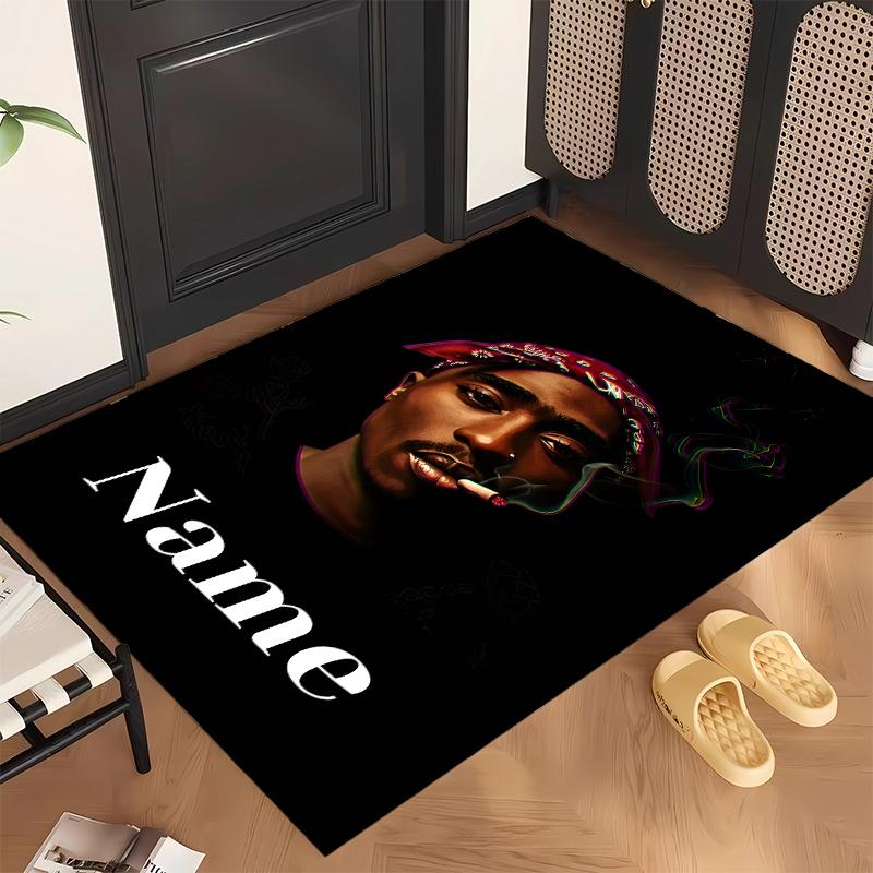 Tupac (1) Personalized Name Office Carpet Stylish Decor for Living Room Bedroom Kitchen