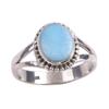 Natural Republic Larimar Drahokam 925 Ryzí Sterlingové Stříbro Dárkový Prsten S.6 C7s36
