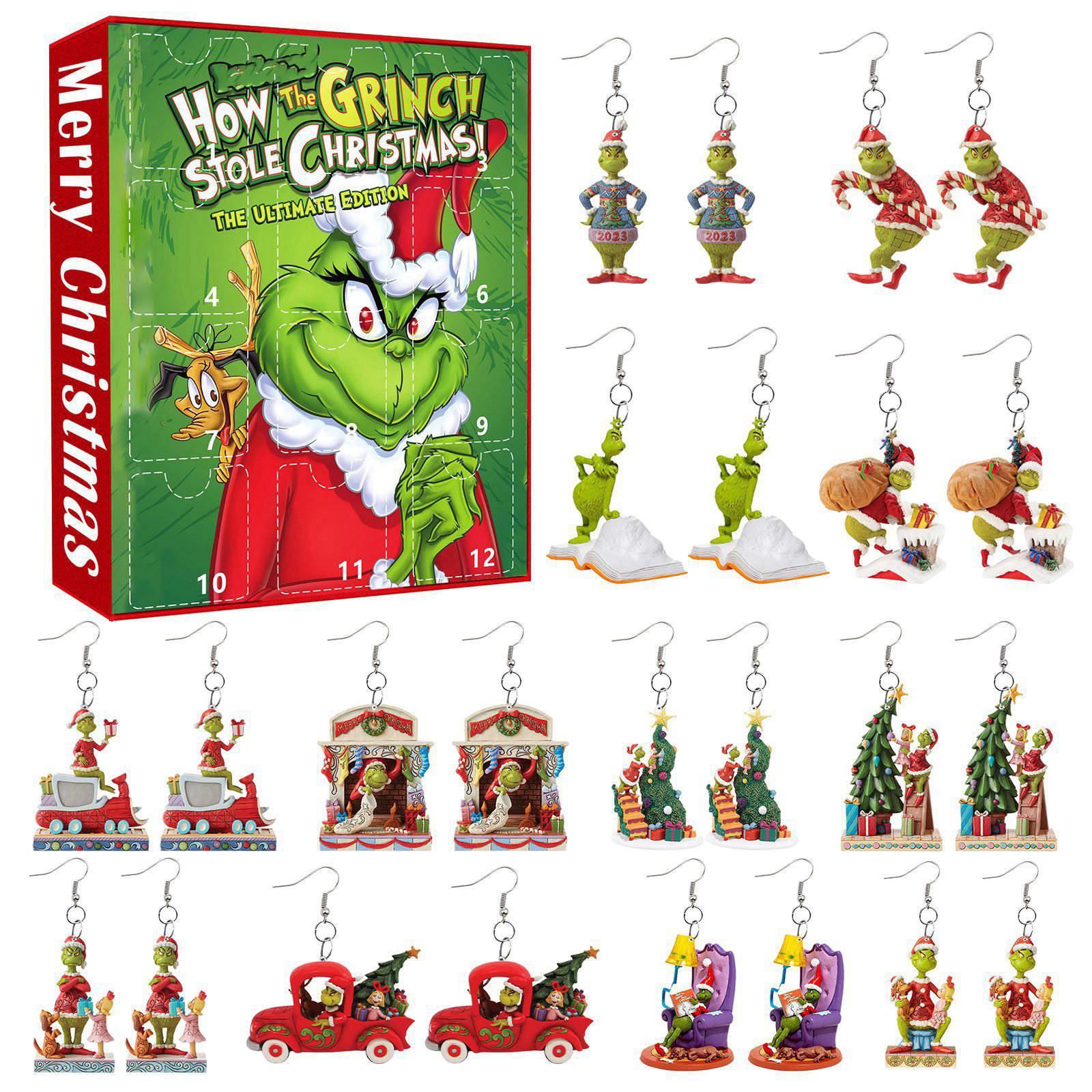 

Christmas Advent Calendar Countdown Earrings Advent Calendar Surprise Box Christmas Advent Calendar Surprise Gift One Size