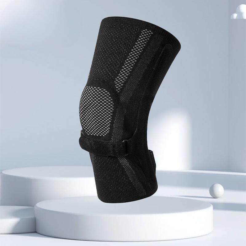 Single Flat Knitting Machine Knitting Pressurized Anti-slip Knee Pads Outdoor Mountaineering Basketball Fitness Silicone Massage Spring Strip