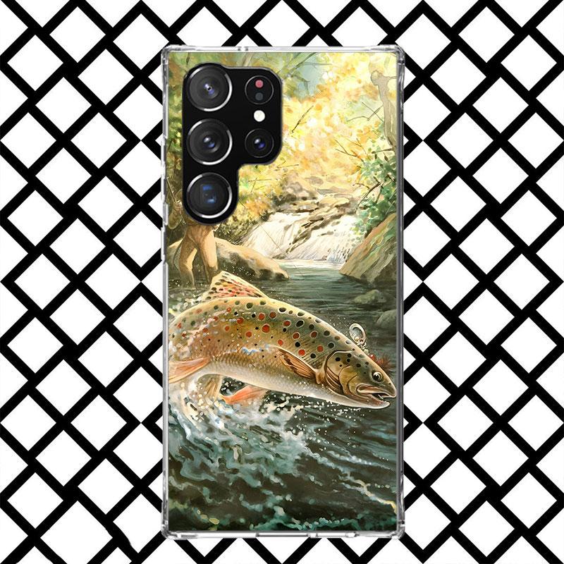 Carp Fish Fishing Rod Hook Phone Case for Samsung Galaxy S26 S25 Edge S24 S23 Ultra S22 Plus S21 FE S20 + Soft Cover Print Funda