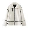 Ladies' Temperament Coat Autumn and Winter Lamb Wool Thick Coat Loose Casual Simple Beige Fashion Warm Coat