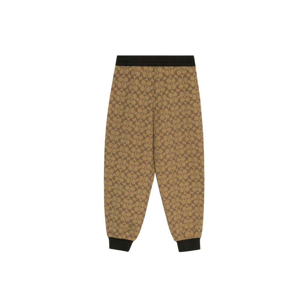 Coach FW22 Logo All Over Print Jogger Pants Women Bottoms Brown CB586-E7V
