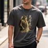 Samurai Cat Vintage Ukiyoe Warrior Art Graphic Cat Art Tshirt Funny Outdoors High Quality Cotton Shortsleev Gothic Y2k Top