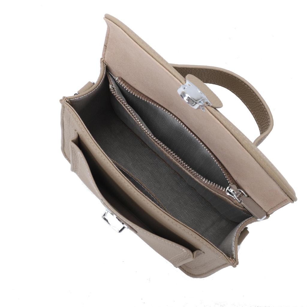 Women's Genuine Leather Cowhide Handbag - Simple, Solid Color, Handmade Messenger Bag