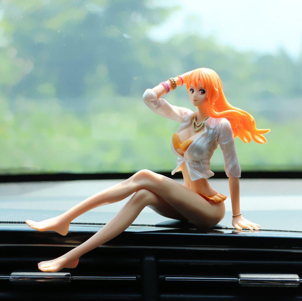 Anime One Piece Sexy Nami Figur Prinzessin Sitzende Version. PVC-Figuren Modellspielzeug Autozubehör Autodekoration