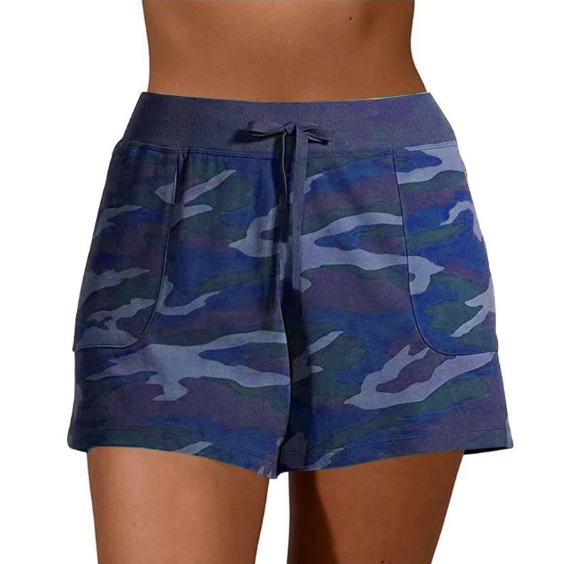 2025 Camouflage Lace-up Casual Sports Shorts for Women