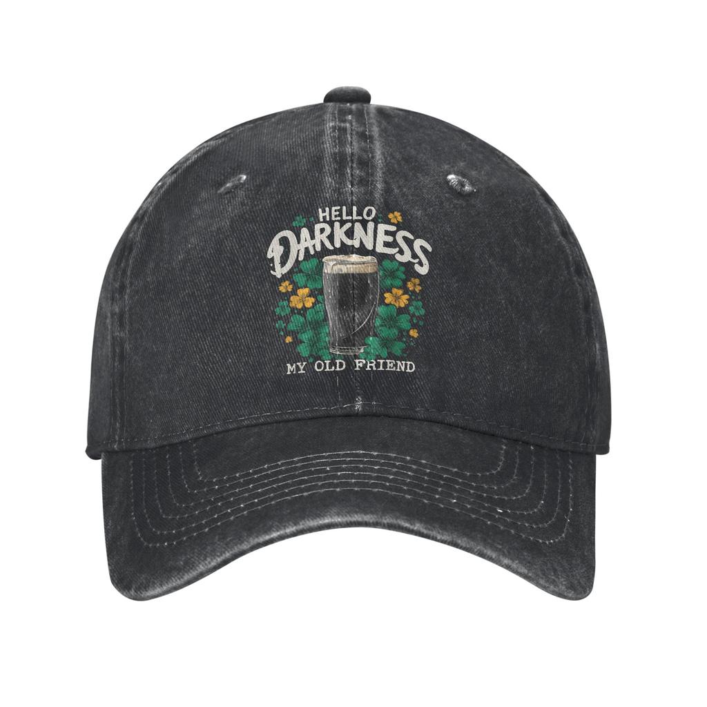 Hello Darkness My Old Friend Irish Beer St Sun Baseball Cap  Trendy Women Men Washed Hip Hop Hats Dropshipping Baseball Caps
