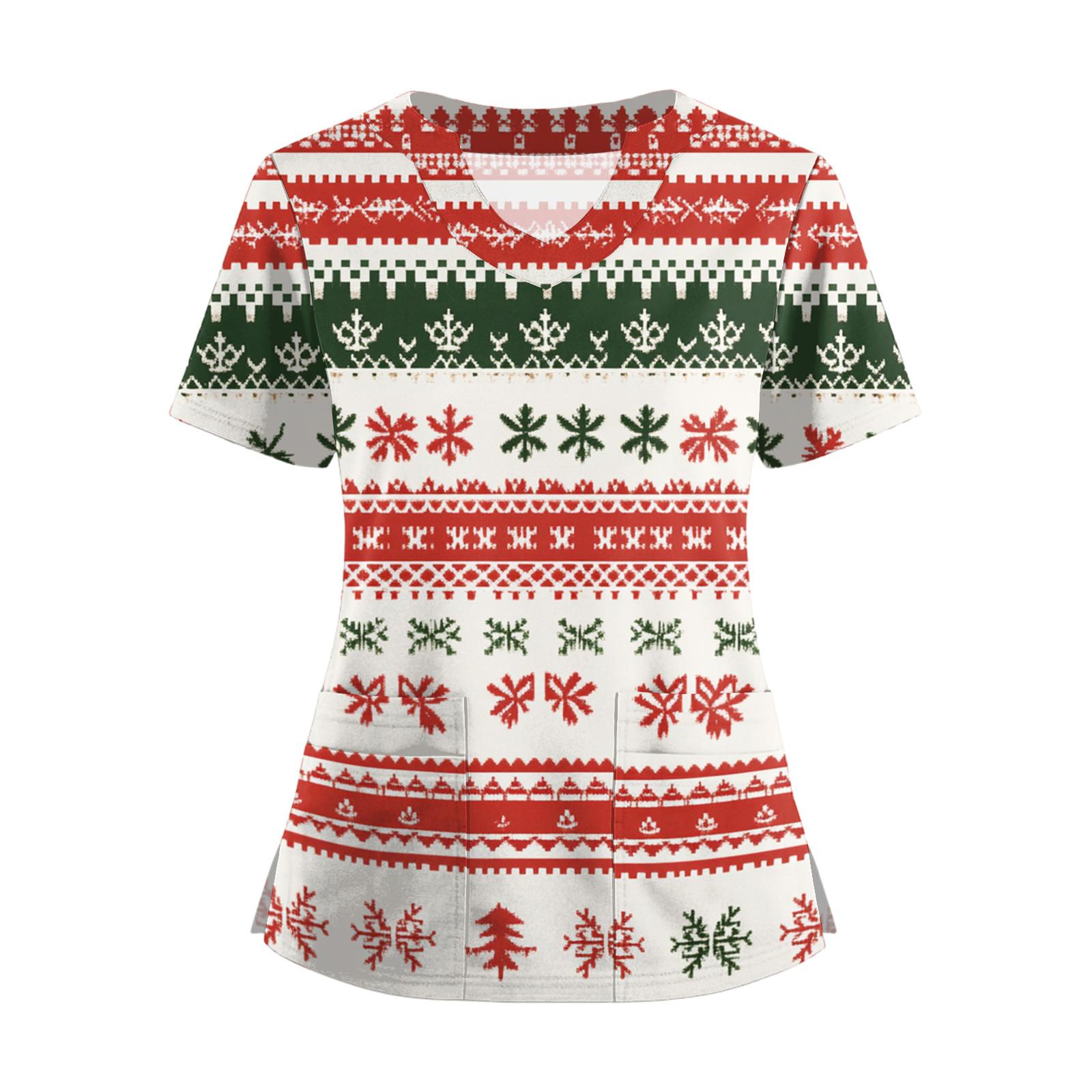 

Женская футболка с коротким рукавом, рождественским принтом, V-образным вырезом, на пуговицах сбоку и разрезом XL винный