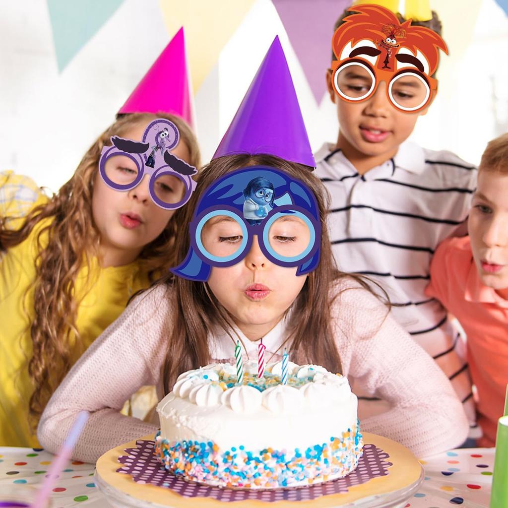 12Pcs Mask Glasses Party Favors,Themed Party Supplies Dress Up Masks Photo Booth Prop Cartoon Character Cosplay Birthday Gift For Kids