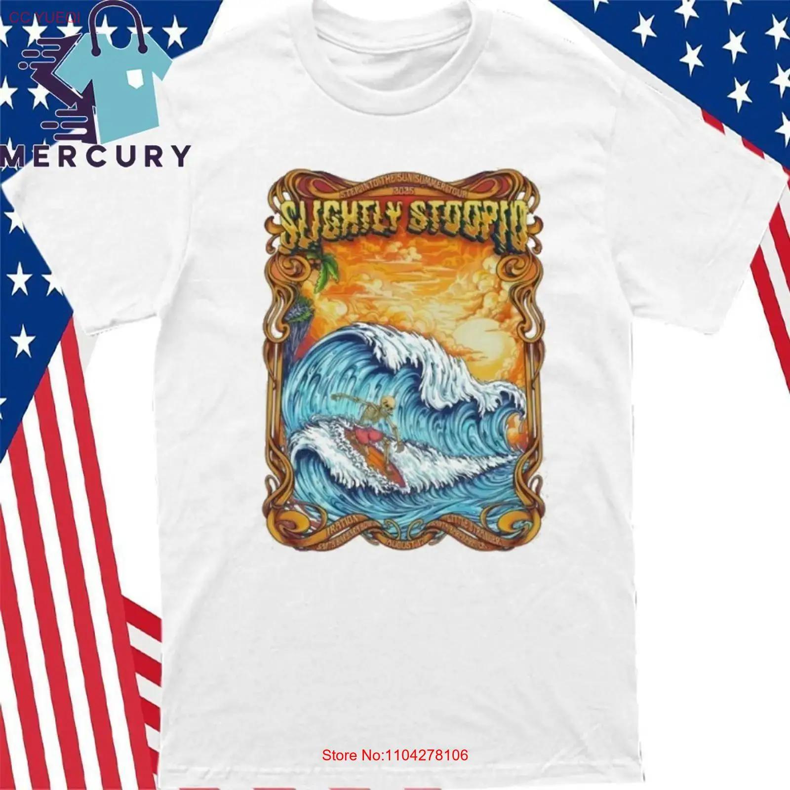 Slightly Stoopid Santa Barbara CA August 17 2025 Tour T Shirt vintage Washed Unisex Top For Everyday Wear Stretched S разноцветный