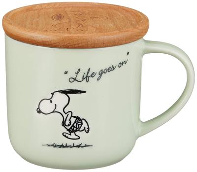 PEANUTS Snoopy Saisonale Grüne Tasse, Muster, (mit Untersetzer) SN612-11C