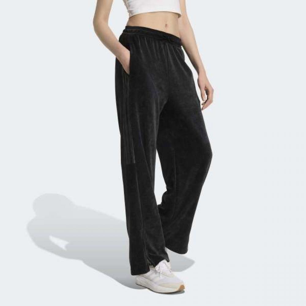 Adidas Womens Tyro Velour Open Hem Pants Loose Fit