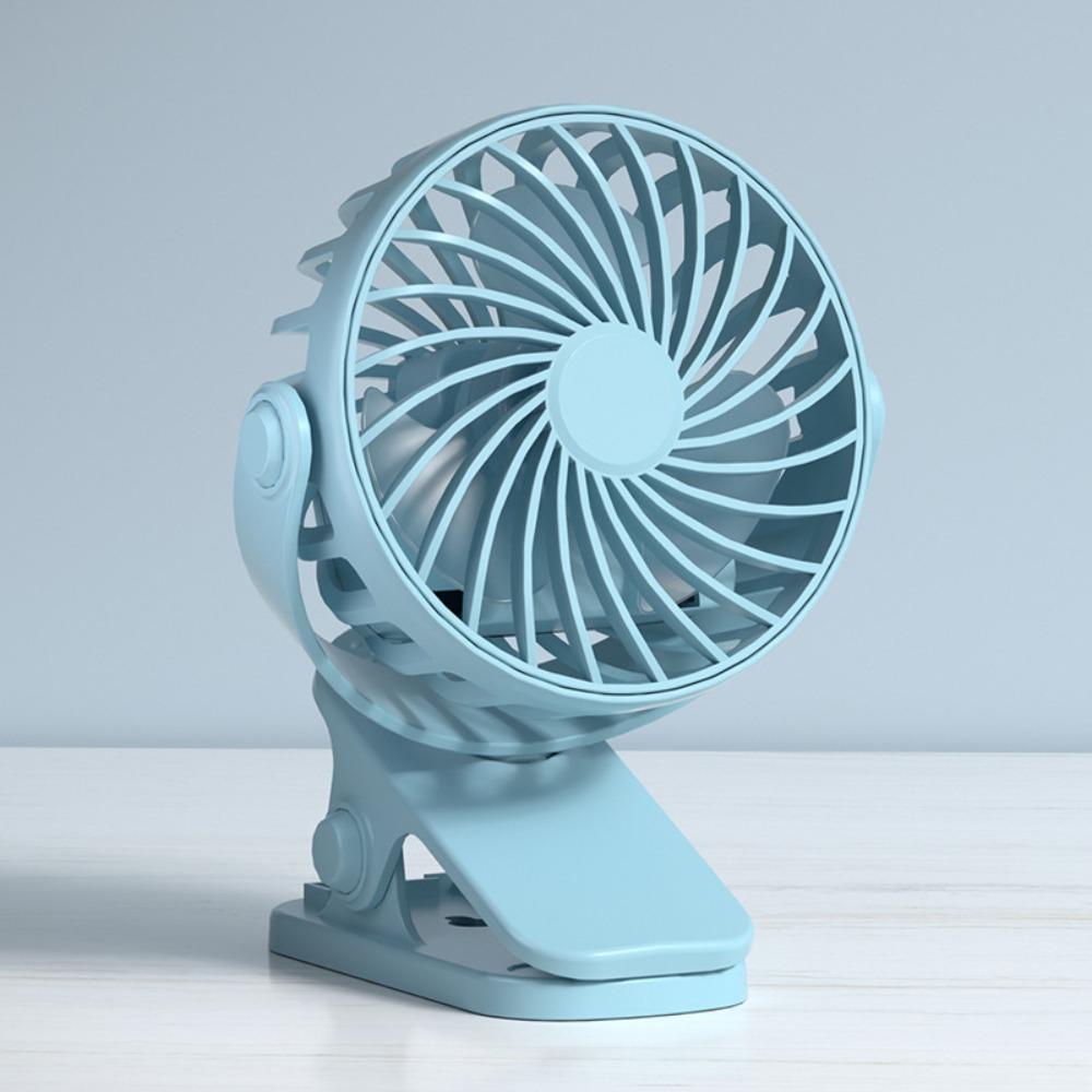 Portable Electric Fan 720° Rotating Night Light 2025 New Hanging Clip Fan  Outdoor Camping синий