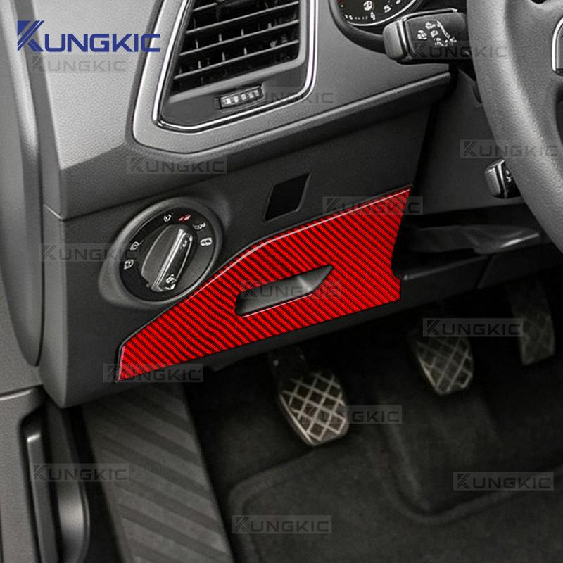 Real Soft Carbon Fiber Fuse Box Trim Sticker For SEAT Leon MK3 2013- LHD Car Interior Decor Accessories