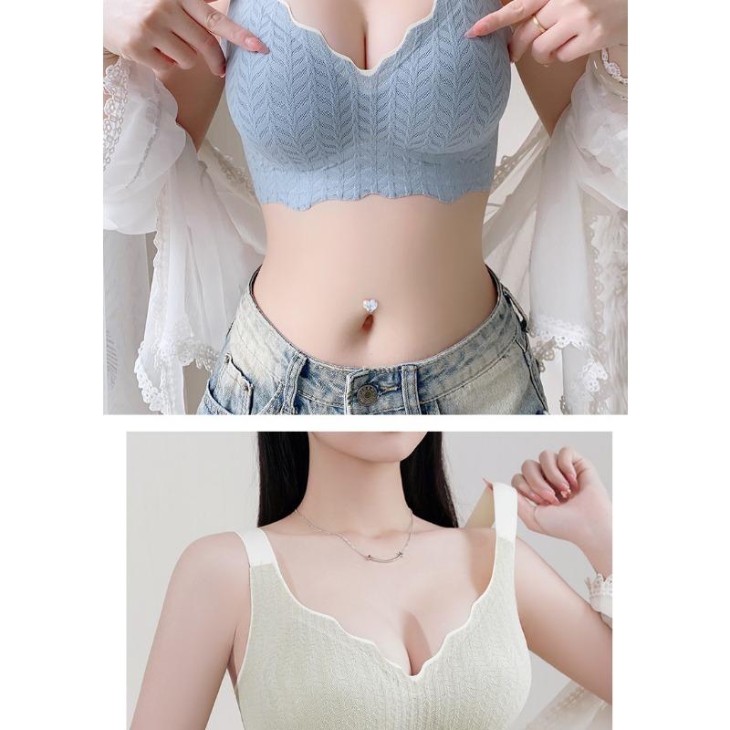 Women Plus Size Seamless Wireless Thin Shaping Bra For Large Breasts