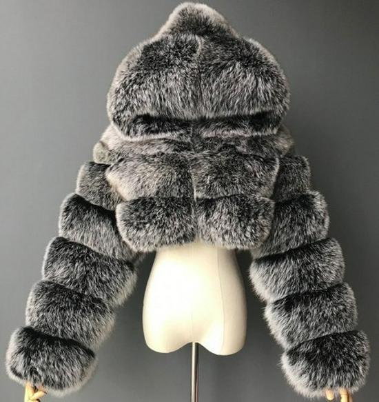 New European & American Short Faux Fur Coat