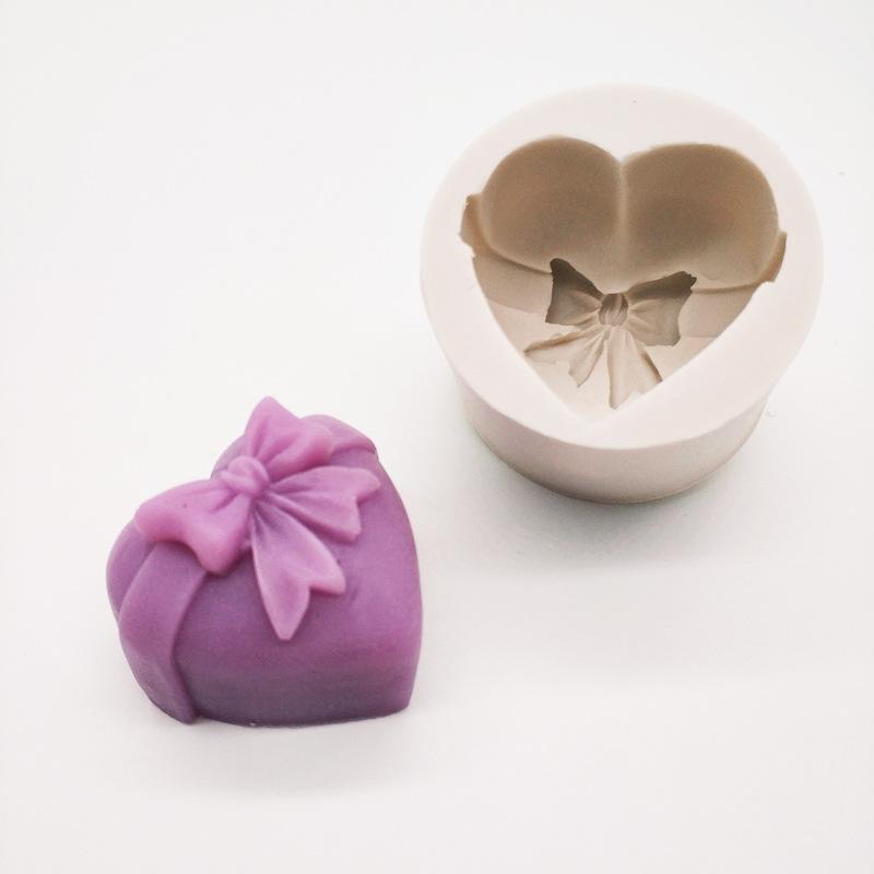 3DDiamond Soap Moulds Love Heart Design Silicone Mold DIY Car Pendant Gypsum Plaster Heart Mold Diamond Candle Molds Soap Making