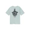 Jordan x Bephies Beauty Supply Collaborative Logo Embroidered Print Creative Round Neck Short Sleeve T-Shirt Women Tops Light-Blue DR1904-017