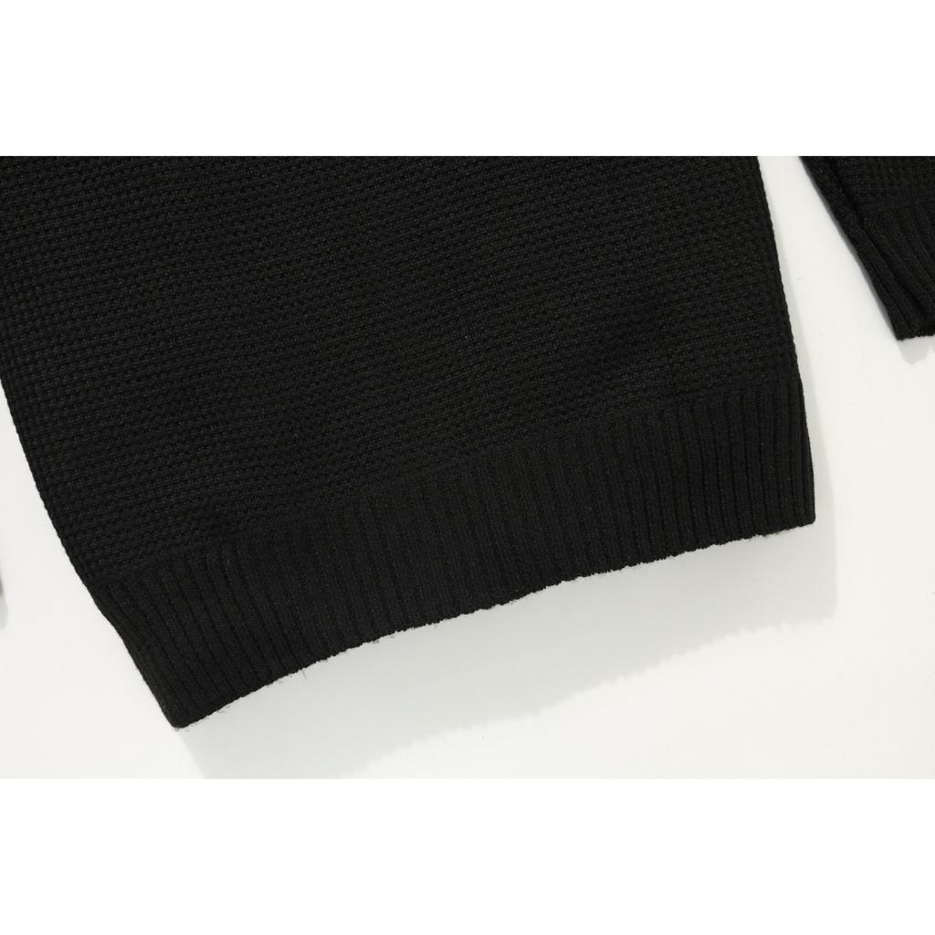 Men's Stand-up Collar, Fleece And Cotton Long-sleeved Cardigan, Zippered Warm Knitted Sweater