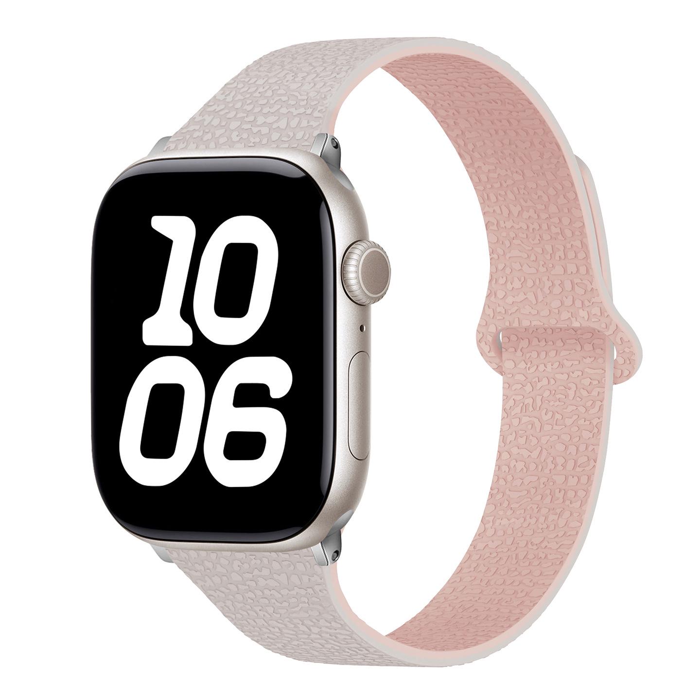 

Мягкий силиконовый магнитный ремешок для Apple Watch SE/10/9/8/7/6 с рисунком «Яблоко и Личи» 42/44/45/46/49mm