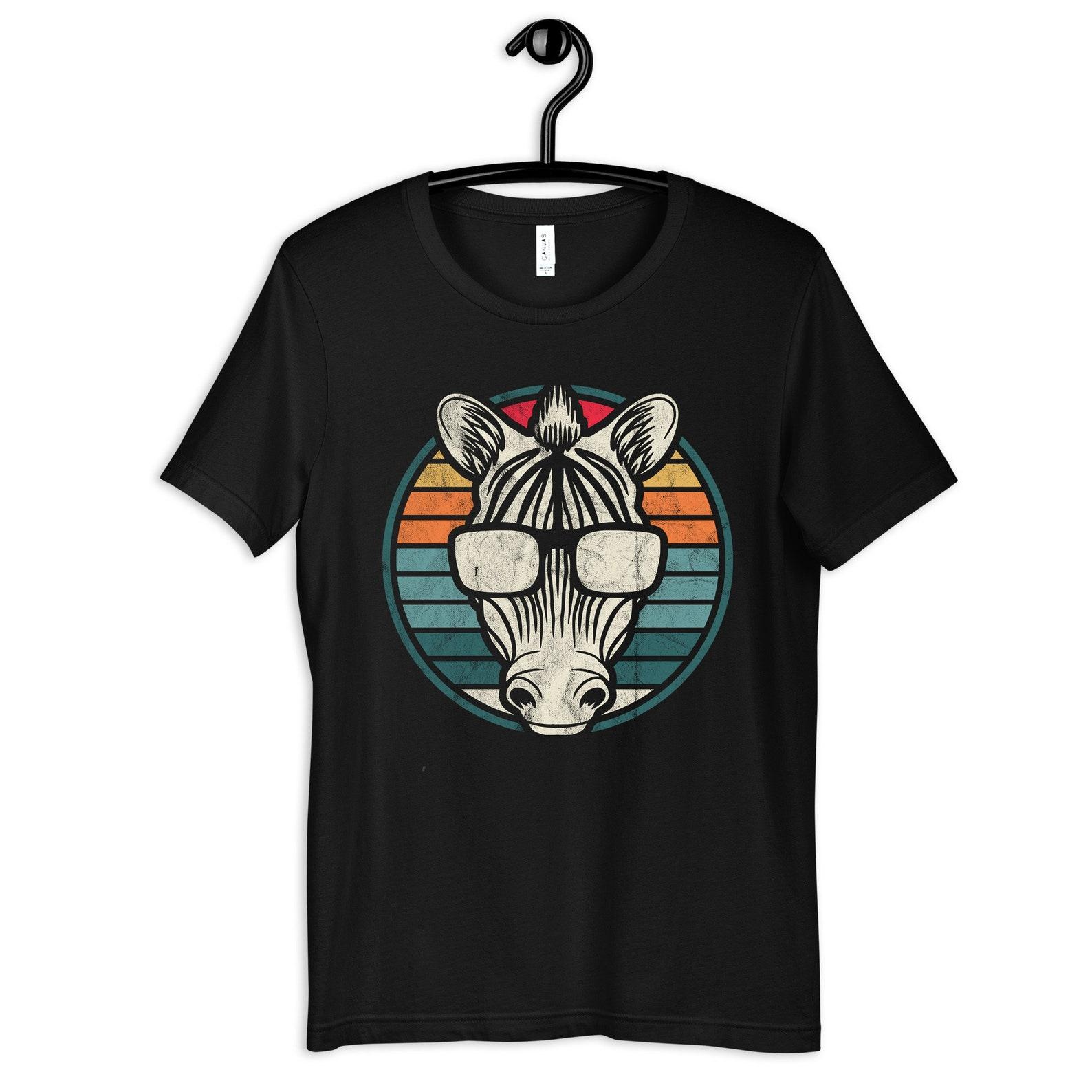 Zebra Shirt, Retro Zebra Sunglasses T-Shirt, Zebra Zoo Tee, Zebra Kids Tee, T-shirt,T-shirt, T-shirt, Tank Top 4XL