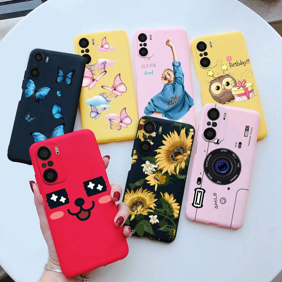 For Xiaomi POCO F3 Case Soft Back Cover Fashion Rainbow Love Heart Silicone Phone Protector Case For Xiaomi mi POCO F3 F 3 Funda