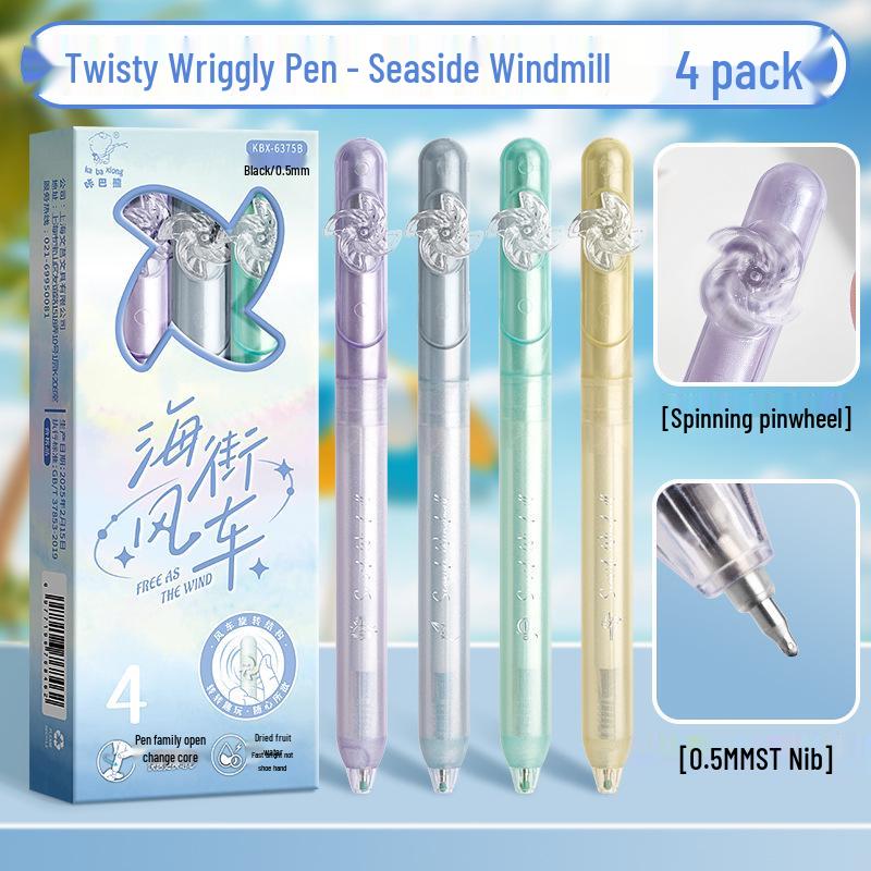 

Kaba Bear Rotatable Retractable Twist Pen - ST Refill, Ideal for Students, Exams, and Classroom Notes 0.5mm