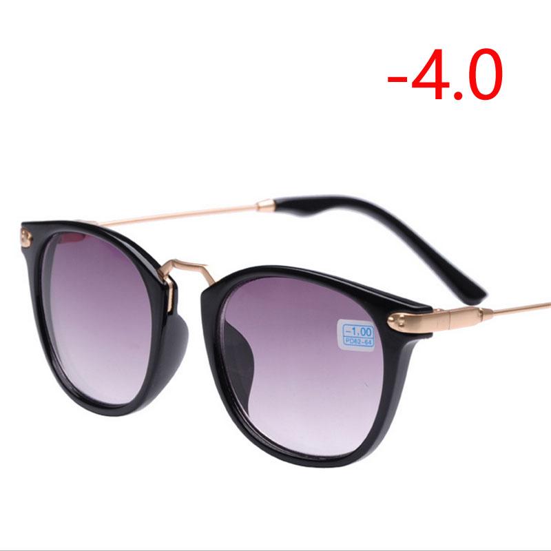 

Oval Finished Myopia Sunglasses With Degree Fashion Metal Legs Short-Sight Eyeglasses Diopter -1.0 -1.5 -2.0 -2.5 -3.0 -3.5 -4.0