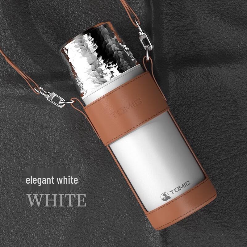 TOMIC Hammered Tea Infuser Insulated Travel Mug