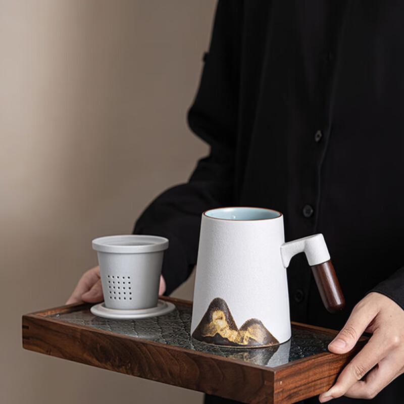 Sushic Ceramic 'Thousand Miles' Hand-Painted Tea Cup