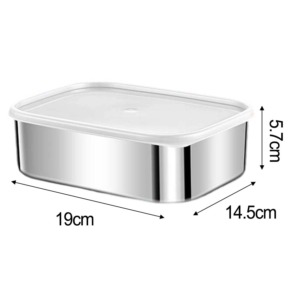 1Set Stainless Steel Snack Containers With Silicone Lid Leak-Resistant For Picnics, Camping, Or Daily Lunches Kitchenware Parts