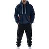 Costum Casual pentru Bărbați Culoare Solidă Hanorac Sport Larg cu Glugă cu Buzunare Salopetă cu Buzunare Multiple