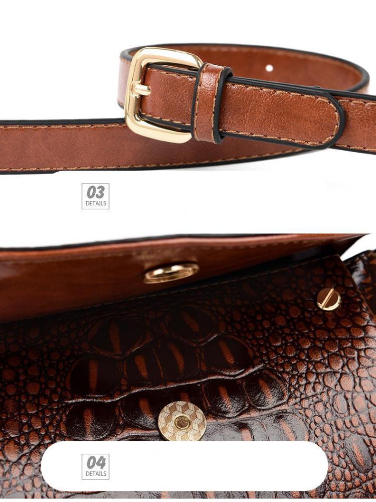 Johnature Mode Designer Tasche Einfache Alligator Frauen Leder Schulter Taschen Freizeit Große Kapazität Dame Umhängetasche