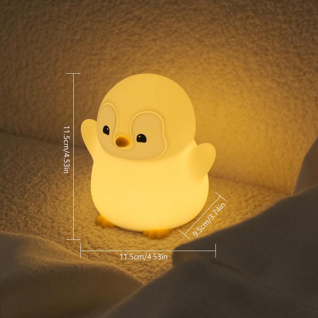 Xiaomi 1 Novelty Penguin Nursery Night Light For Kids Room Rechargeable Sleeping Beside Night Lamp For Breastfeeding Toddler Decoration