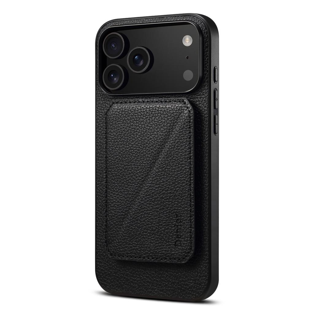 DENIOR D29 For iPhone 17 Pro Max Magnetic Case Leather Back Phone Cover with Detachable Card Holder