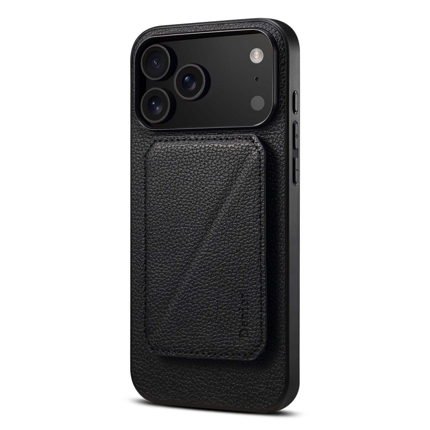 

DENIOR D29 For iPhone 17 Pro Max Magnetic Case Leather Back Phone Cover with Detachable Card Holder