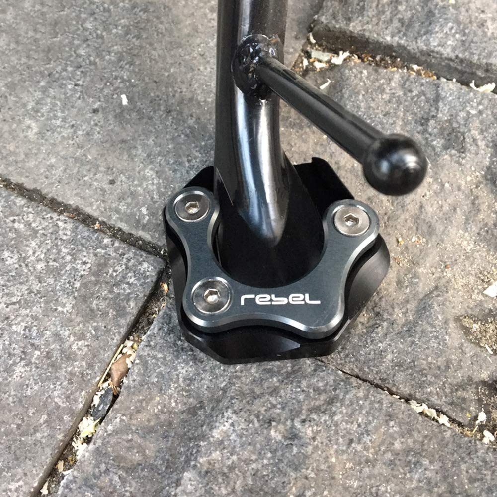 Honda rebel 250 rebel250 2017 2018 2019 2020 2021 accessories kickstand side stand extension extension extension plate pad rebel parts