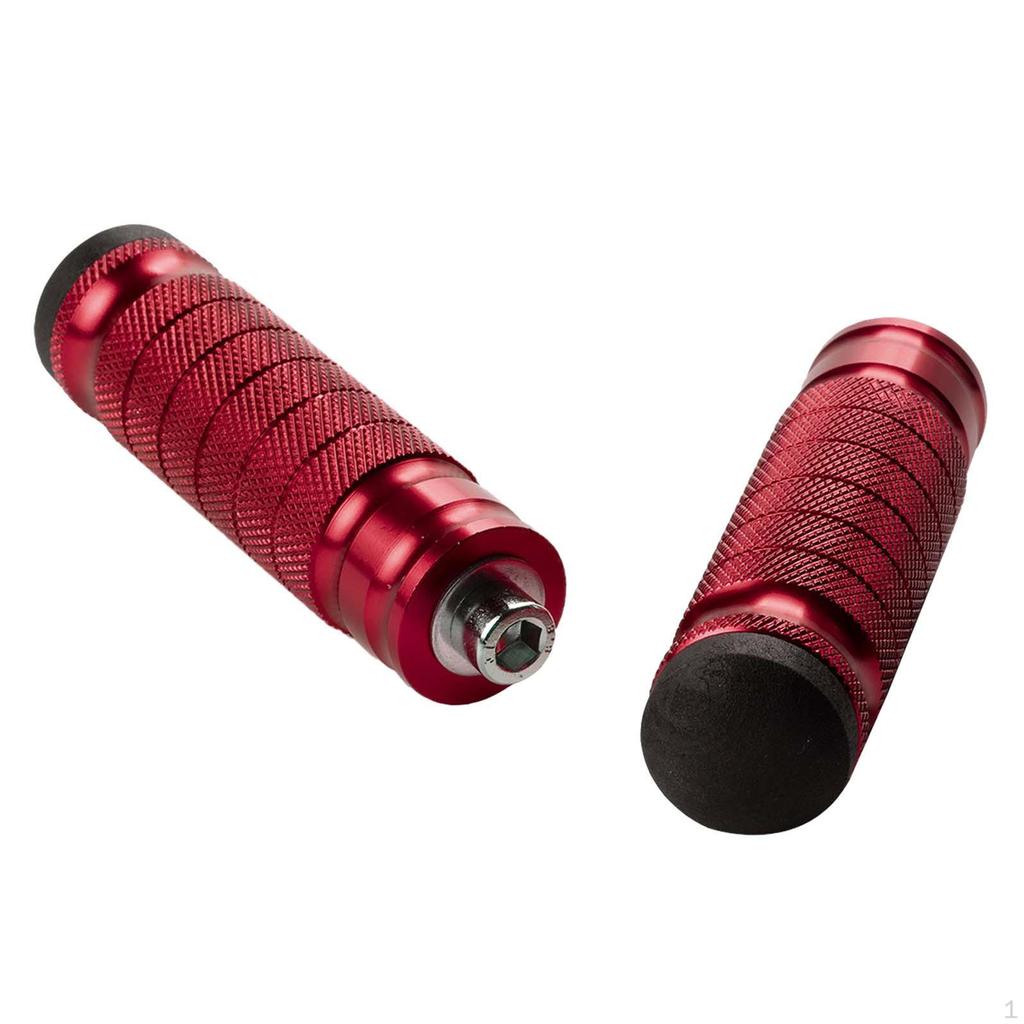 2 Pieces Motorcycle Rear Footrests Passenger Foot Rest M8 CNC Aluminum Anti Skid Replace Rearset