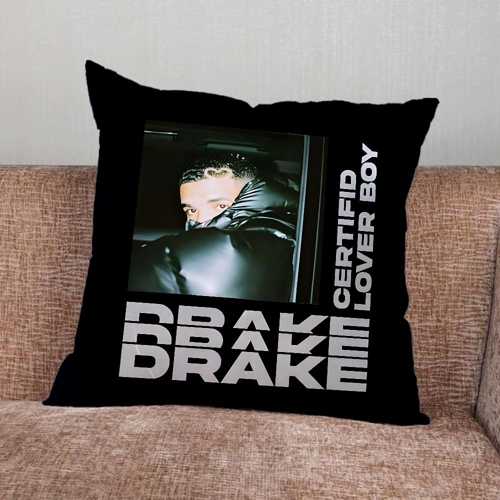 Rapper D-Drake Pillow Case For Home Bedroom Car Office Decoration Living Room Sofa Cushion Cover Suitable