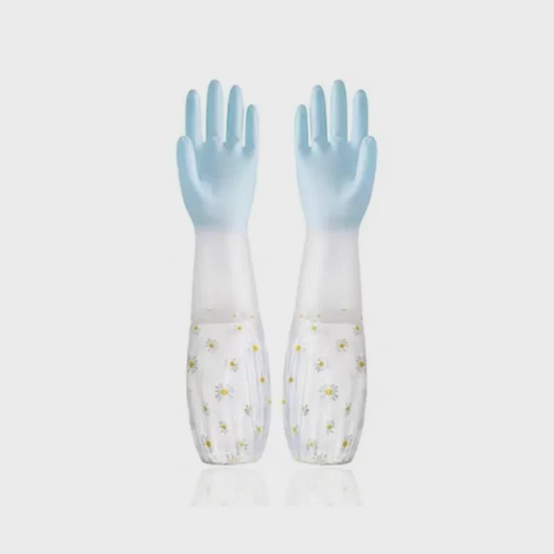 

Прочные водонепроницаемые резиновые перчатки для мытья посуды для женщин — толстые, с бархатной подкладкой для зимы One Size