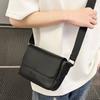 Rectangular Men Crossbody Bag PU Leather Shoulder Bag Fashion Women Messenger Bag  Camping