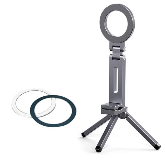 

Магнитный штатив для телефона Apple 16/15/14/13/12 Pro Max, складная подставка из алюминиевого сплава, вращение на 360 градусов, быстросъемная настольная подставка для телефона