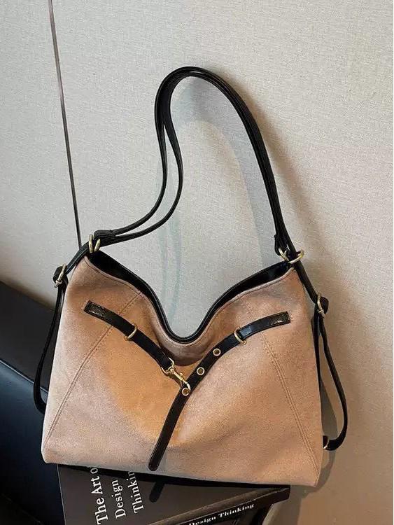 Suede Retro Multi-Functional Chic Crossbody Shoulder Bag and Backpack