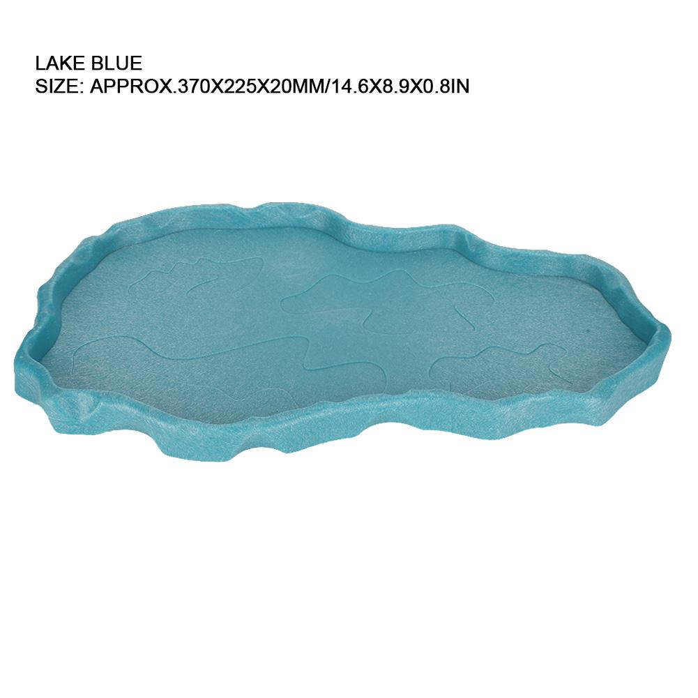 NW29 Plastic Reptiles Feeder Basin Snake Frogs Drinking Feeding Dish Landscape Decorations