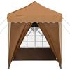Pop Up Party Tent 195 X 195 X 245 Cm Beige Oxford Fabric