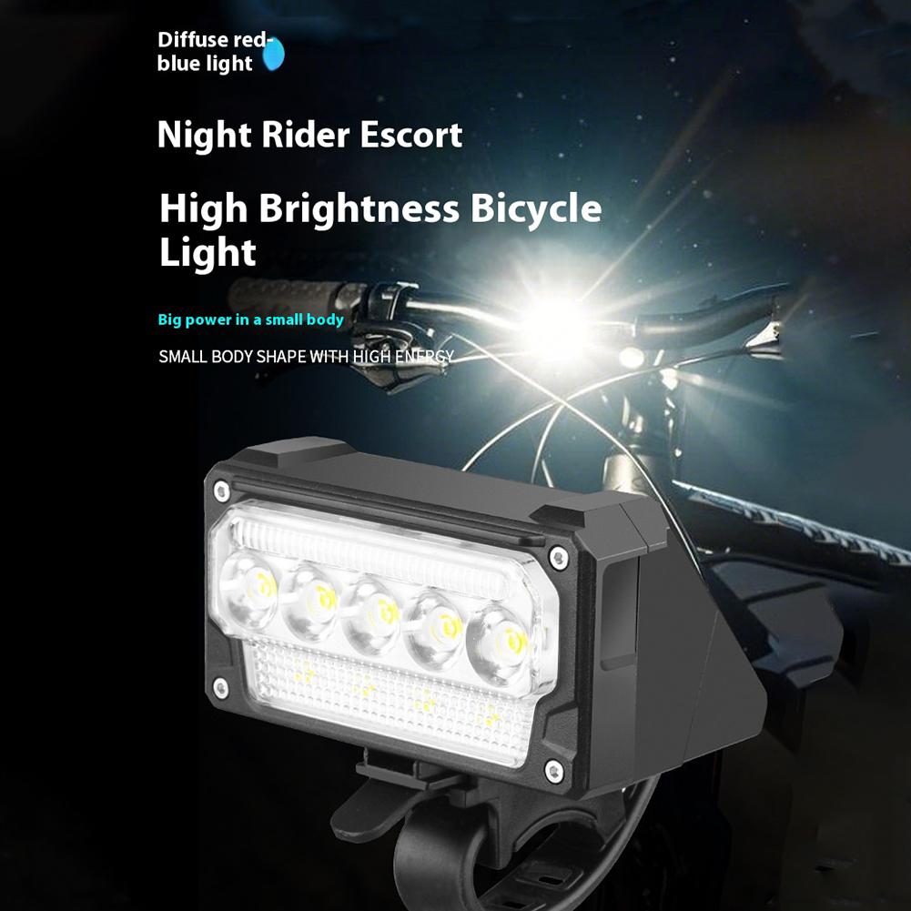Bicycle Front Light Super Bright Bicycle Light Rechargeable Bicycle Head Light 5 Level Dimmable Bike Safety Lamp for Emergency