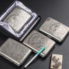 Vintage Antique Silver Dual-Use Cigarette Case for 6.5mm Medium/Regular Cigarettes - Holds 20/16 Count