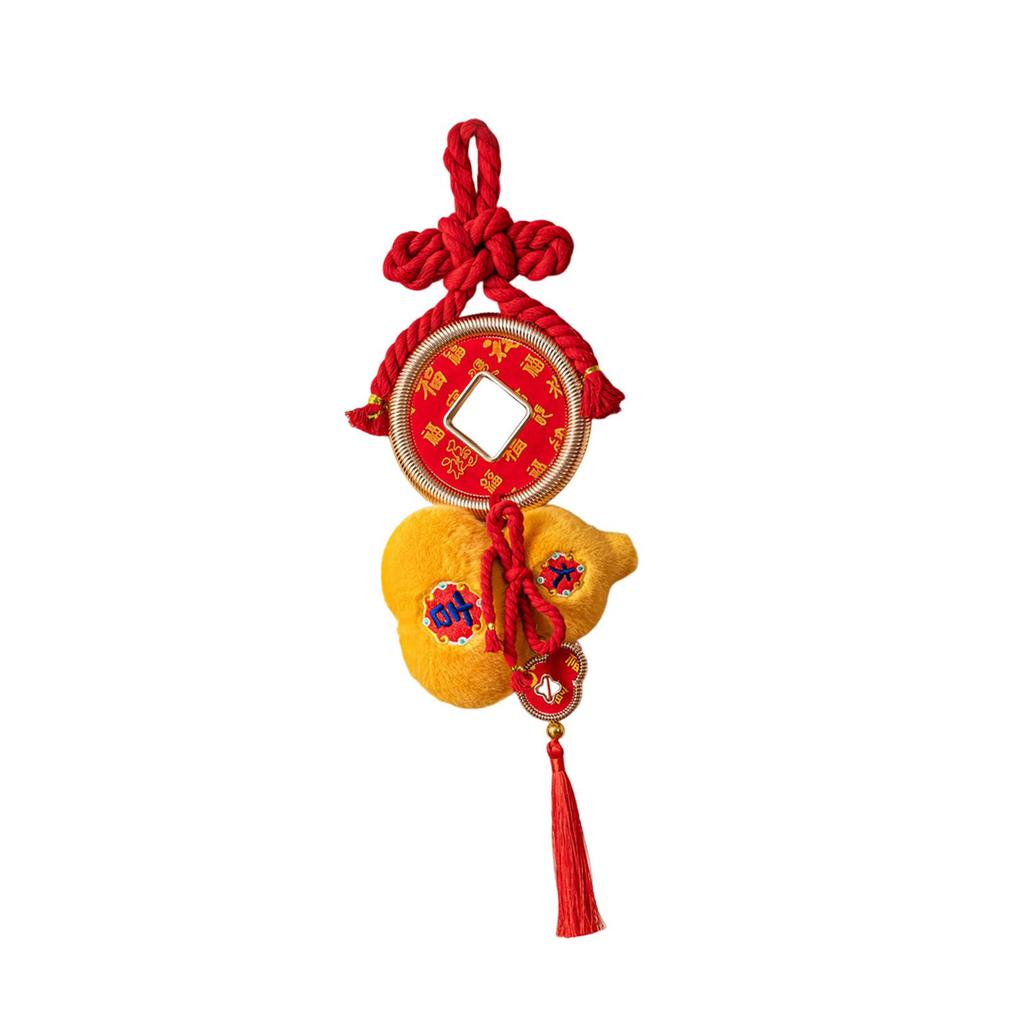 Chinese New Year Hanging Decoration Lunar New Year Ornament Plush Gourd Charm Pendant for Home Front Door Wall Entrance Window